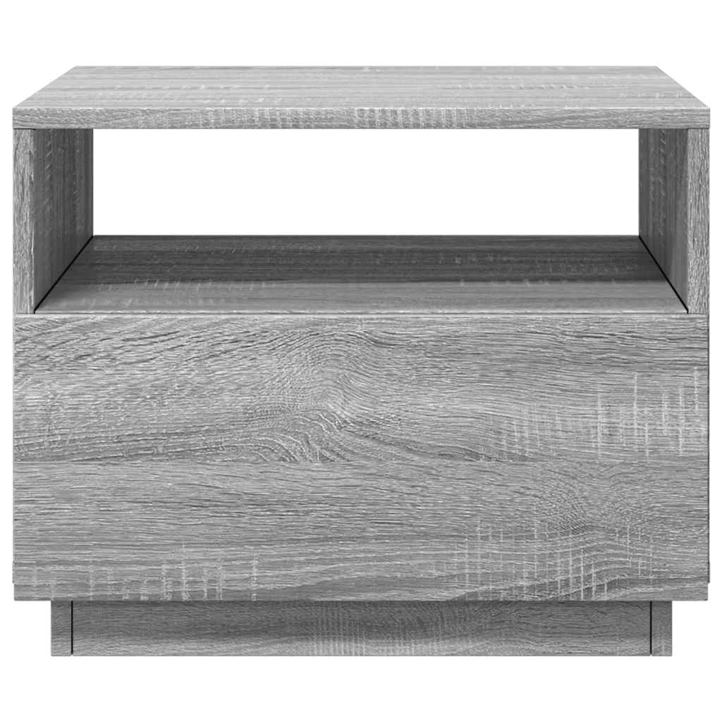 vidaXL Măsuță de cafea cu lumini LED, gri sonoma, 50x49x40 cm vidaXL Măsuță de cafea cu lumini LED, gri sonoma, 50x49x40 cm