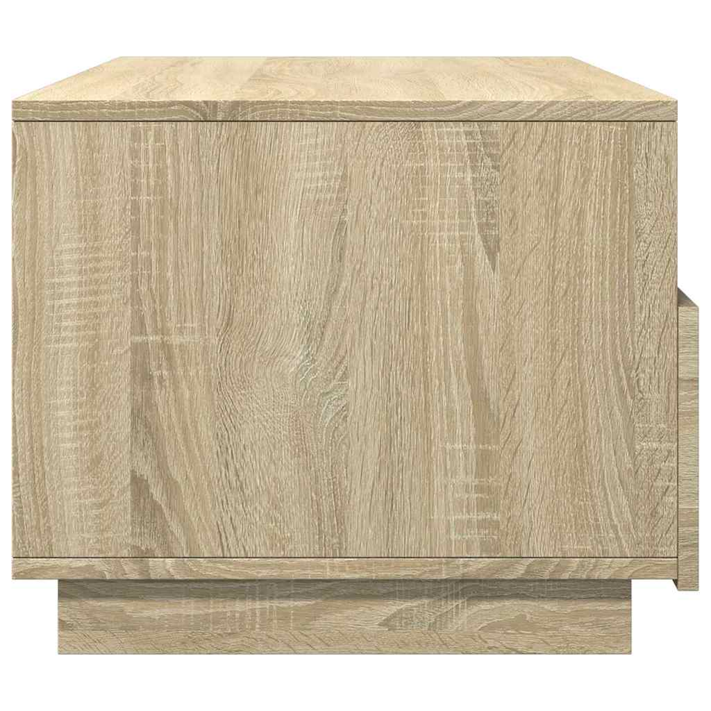 vidaXL Măsuță de cafea cu lumini LED, stejar sonoma, 90x49x40 cm