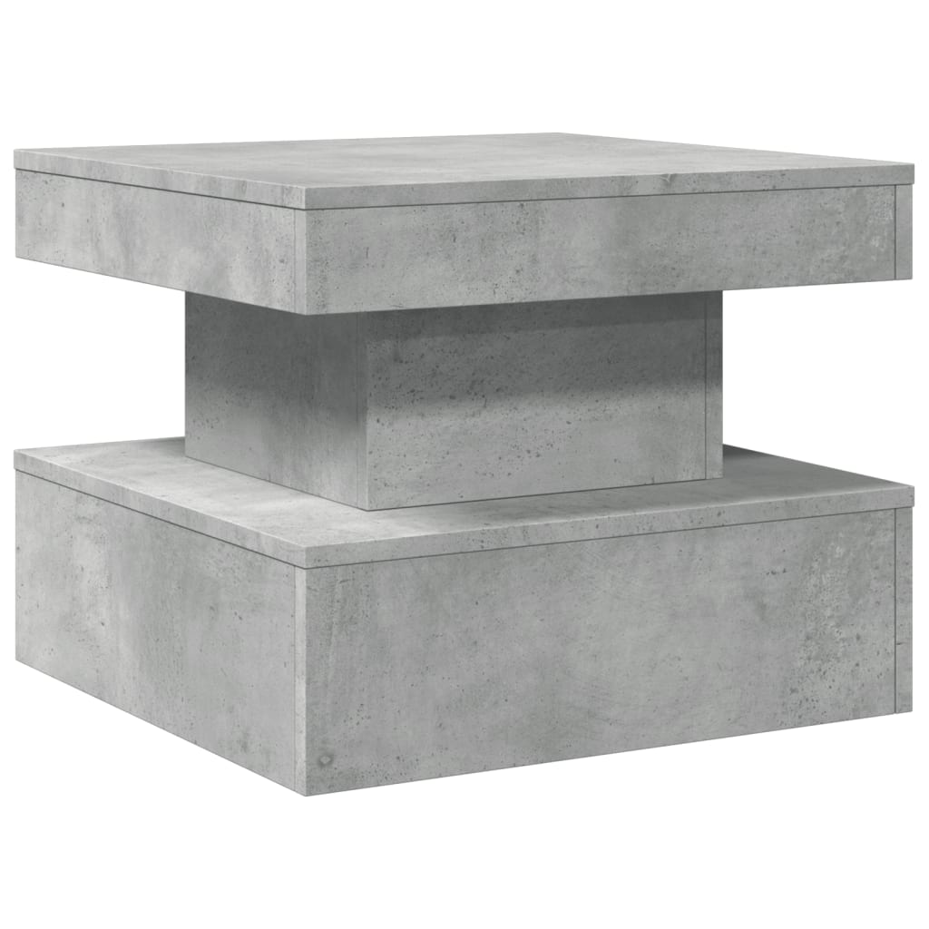 vidaXL Măsuță de cafea cu lumini LED, gri beton, 50x50x40 cm vidaXL Măsuță de cafea cu lumini LED, gri beton, 50x50x40 cm
