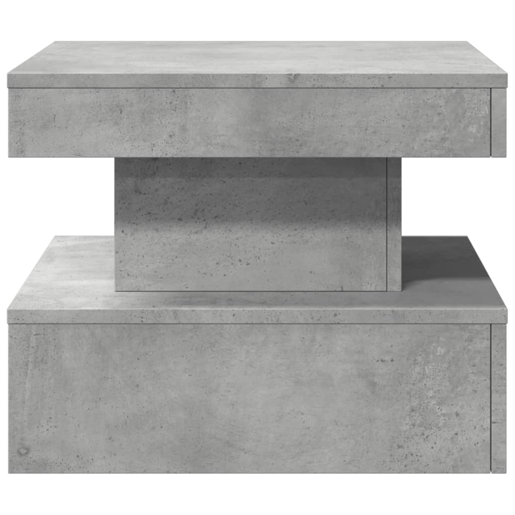 vidaXL Măsuță de cafea cu lumini LED, gri beton, 50x50x40 cm vidaXL Măsuță de cafea cu lumini LED, gri beton, 50x50x40 cm