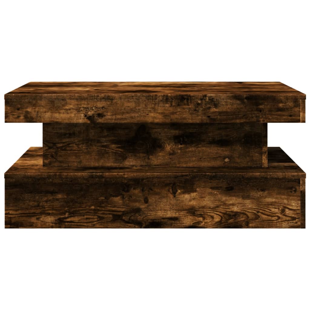 vidaXL Măsuță de cafea cu lumini LED, stejar sonoma, 90x50x40 cm vidaXL Măsuță de cafea cu lumini LED, stejar sonoma, 90x50x40 cm