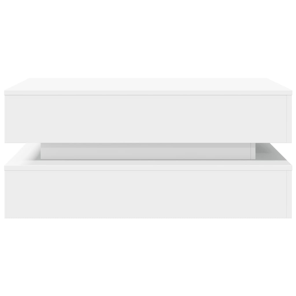 vidaXL Măsuță de cafea cu lumini LED, alb, 90x50x40 cm vidaXL Măsuță de cafea cu lumini LED, alb, 90x50x40 cm