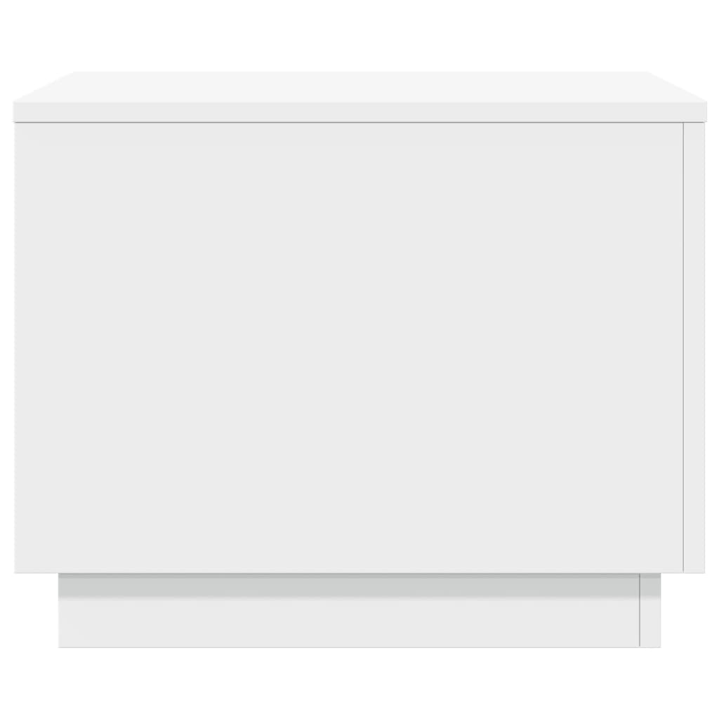 vidaXL Măsuță de cafea cu lumini LED, alb, 50x50x40 cm vidaXL Măsuță de cafea cu lumini LED, alb, 50x50x40 cm