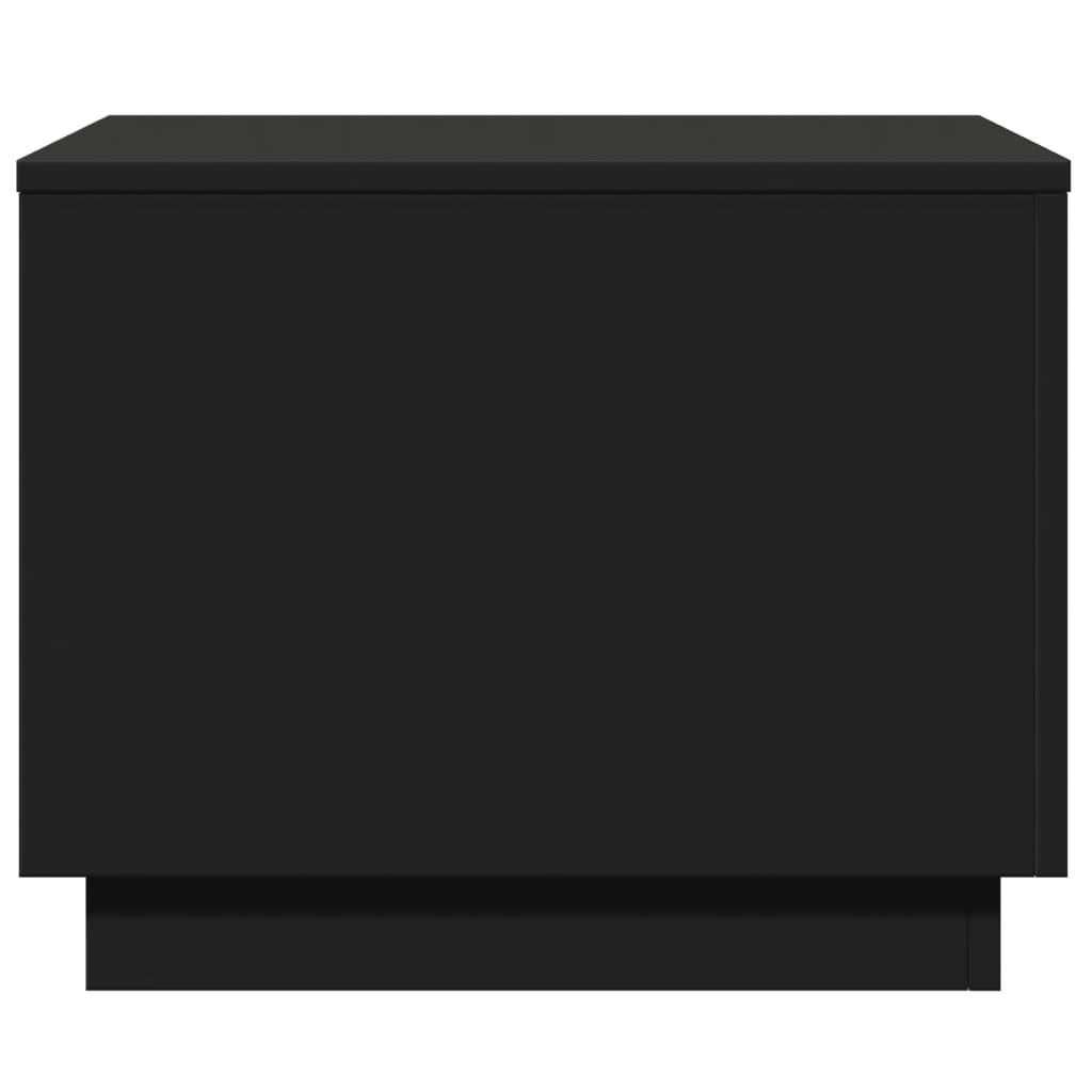 vidaXL Măsuță de cafea cu lumini LED, negru, 50x50x40 cm