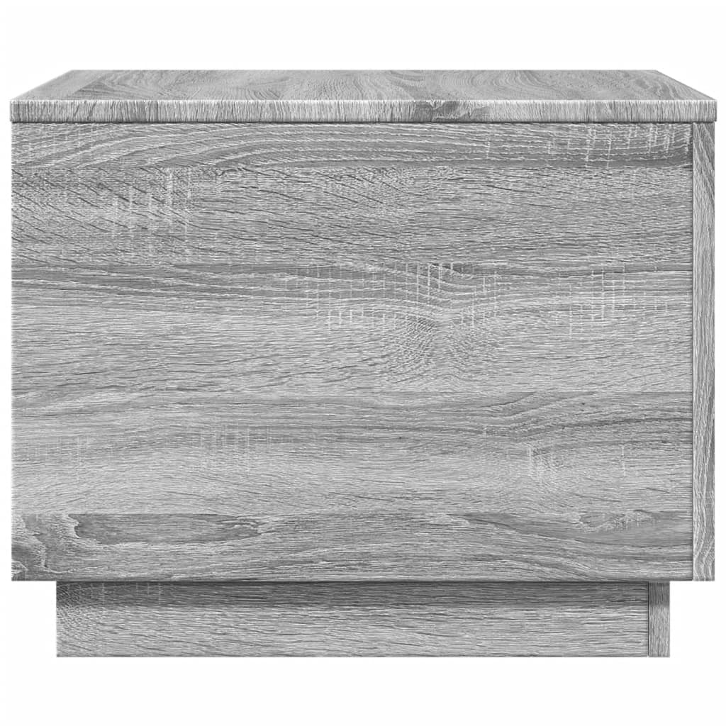 vidaXL Măsuță de cafea cu lumini LED, gri sonoma, 50x50x40 cm vidaXL Măsuță de cafea cu lumini LED, gri sonoma, 50x50x40 cm