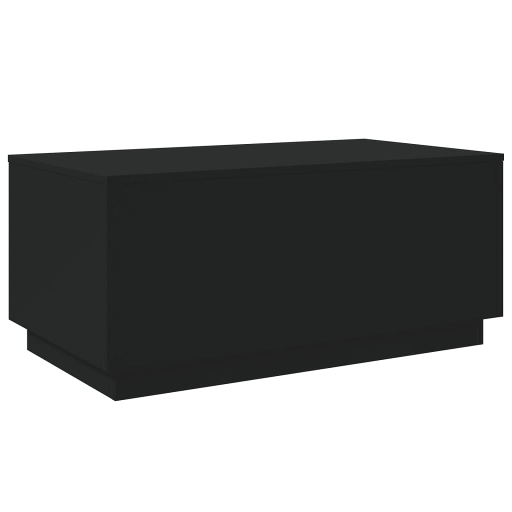 vidaXL Măsuță de cafea cu lumini LED, negru, 90x50x40 cm vidaXL Măsuță de cafea cu lumini LED, negru, 90x50x40 cm