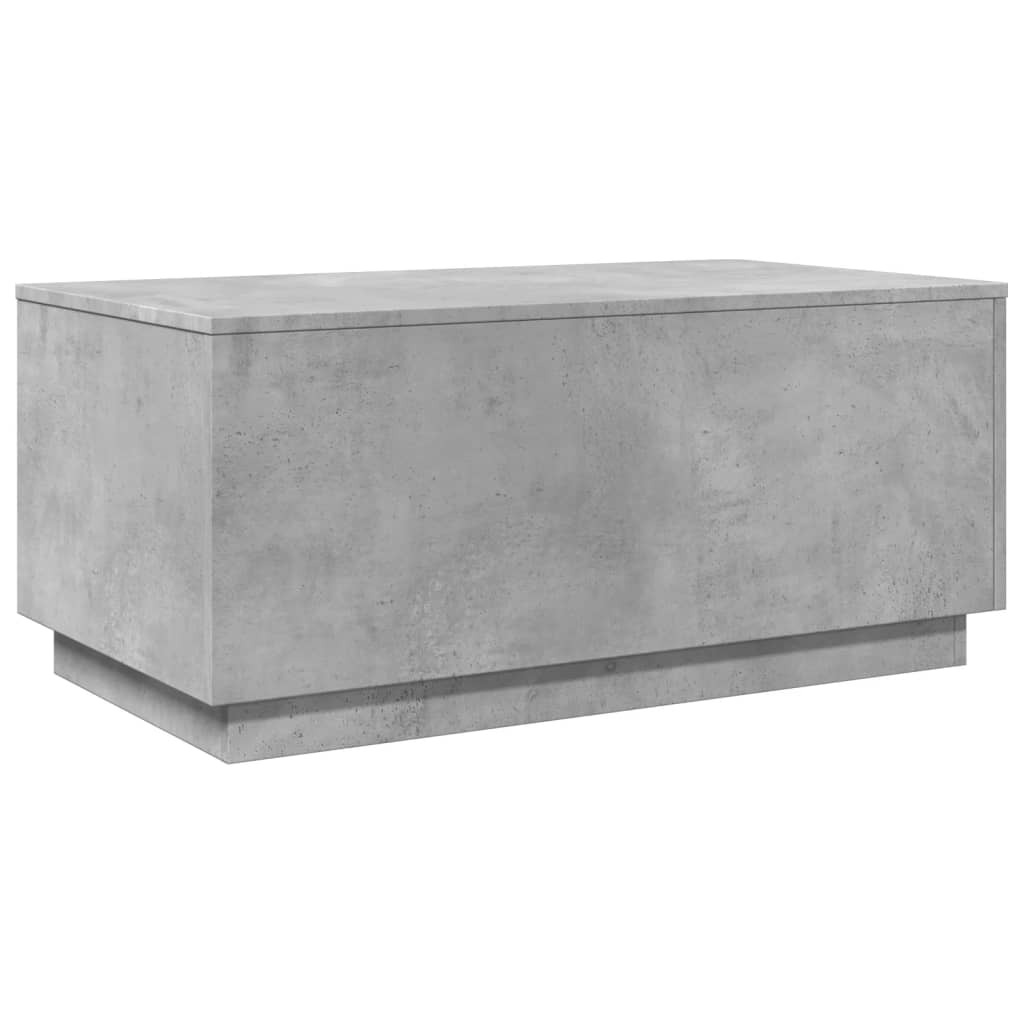 vidaXL Măsuță de cafea cu lumini LED, gri beton, 90x50x40 cm vidaXL Măsuță de cafea cu lumini LED, gri beton, 90x50x40 cm