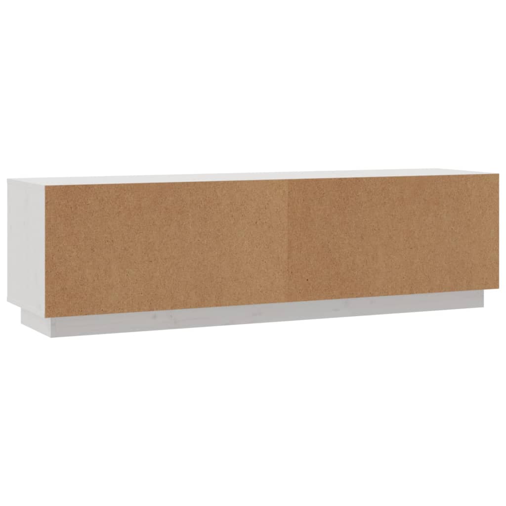 vidaXL Comodă TV, alb, 140x35x40 cm, lemn masiv de pin