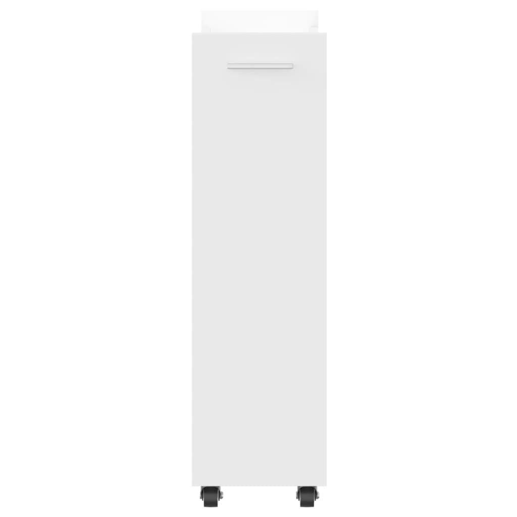 vidaXL Dulap cu roți, alb, 60x22x79 cm, lemn prelucrat