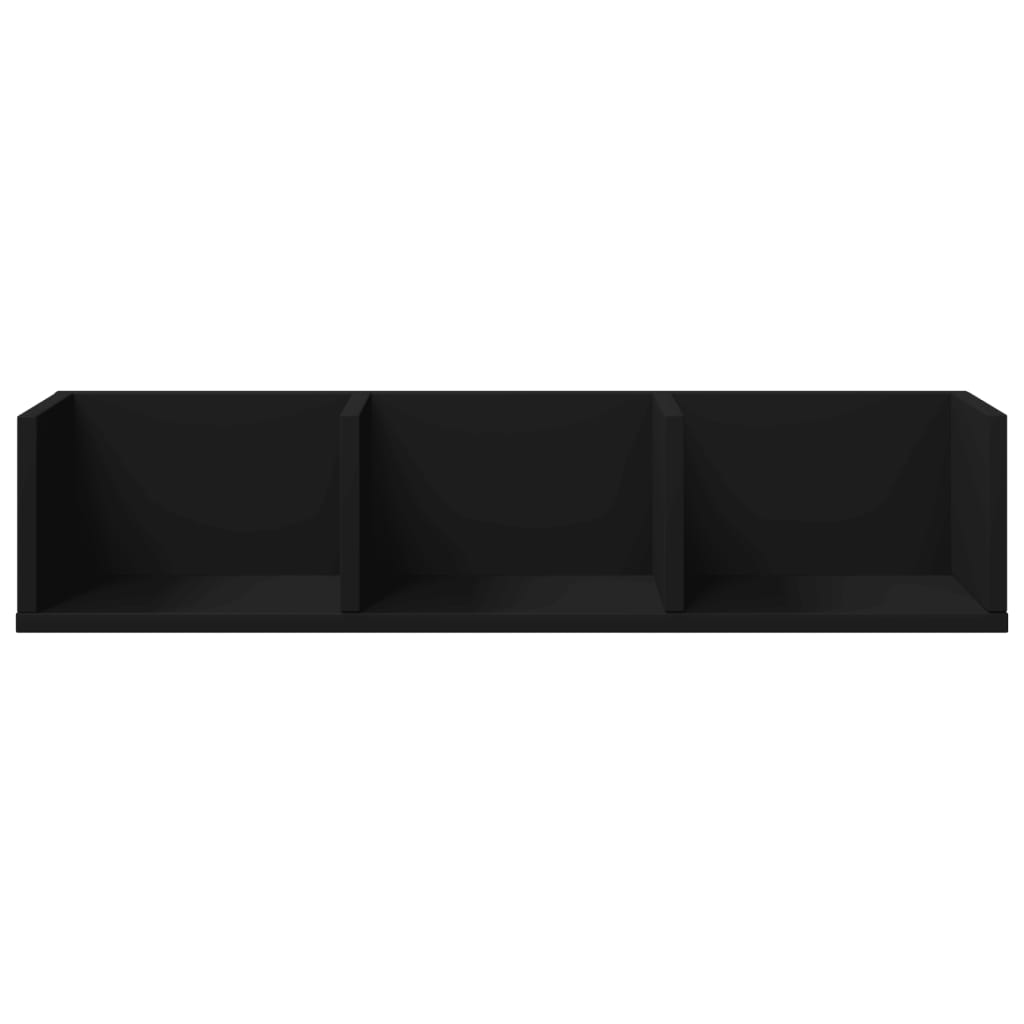 vidaXL Dulap de perete, negru, 75x18x16,5 cm, lemn compozit vidaXL Dulap de perete, negru, 75x18x16,5 cm, lemn compozit