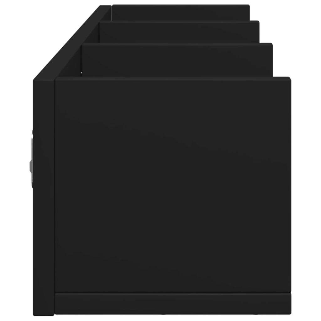 vidaXL Dulap de perete, negru, 75x18x16,5 cm, lemn compozit vidaXL Dulap de perete, negru, 75x18x16,5 cm, lemn compozit
