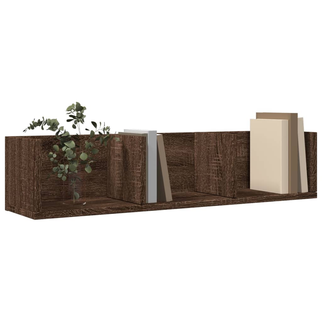 vidaXL Dulap de perete, stejar maro, 75x18x16,5 cm, lemn compozit vidaXL Dulap de perete, stejar maro, 75x18x16,5 cm, lemn compozit