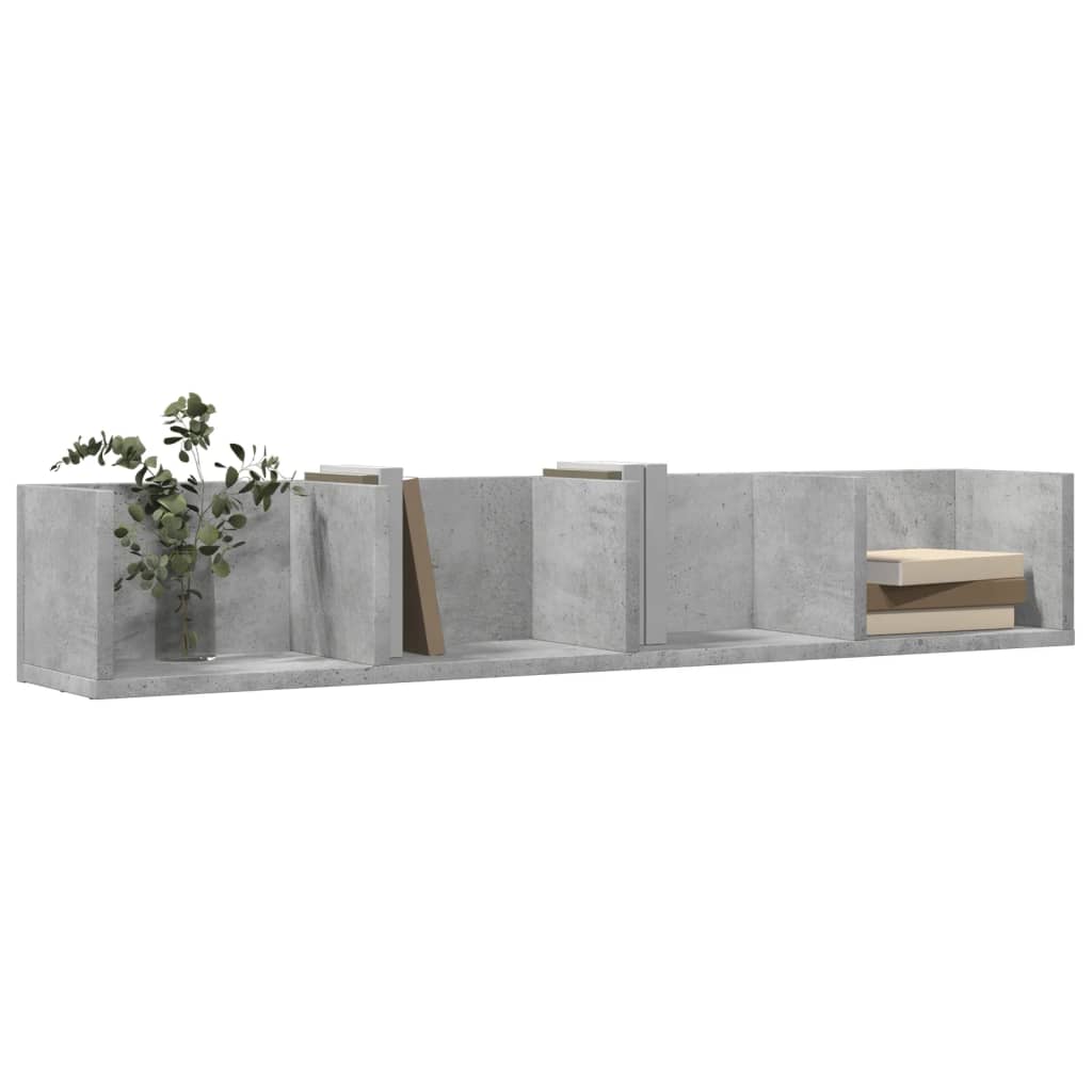 vidaXL Dulap de perete, gri beton, 99x18x16,5 cm, lemn compozit vidaXL Dulap de perete, gri beton, 99x18x16,5 cm, lemn compozit