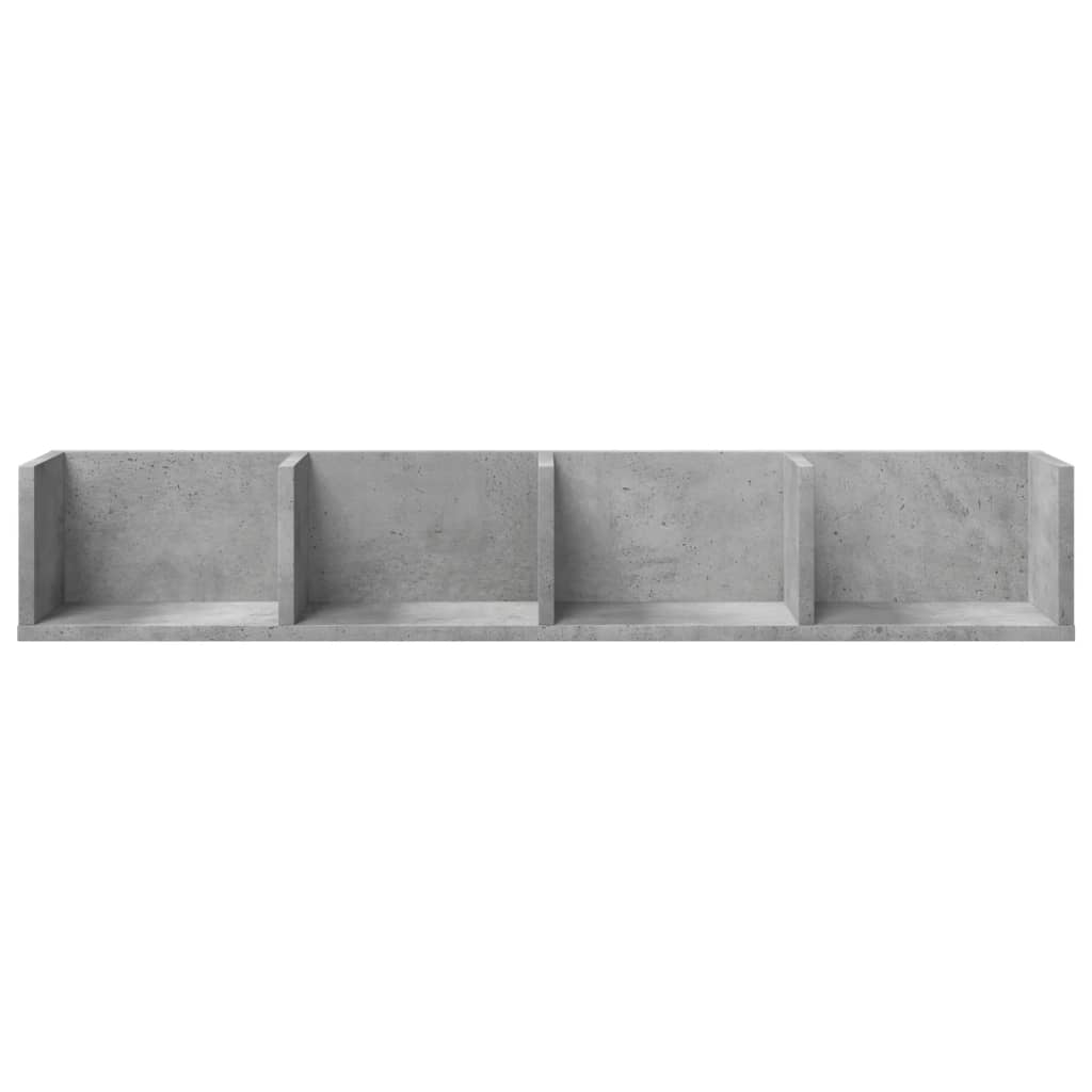 vidaXL Dulapuri de perete 2 buc. gri beton 99x18x16,5cm lemn prelucrat