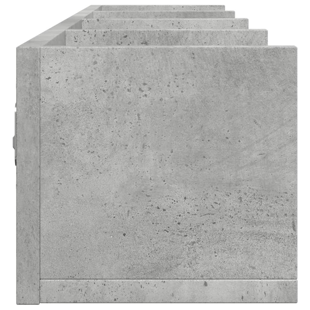vidaXL Dulapuri de perete 2 buc. gri beton 99x18x16,5cm lemn prelucrat