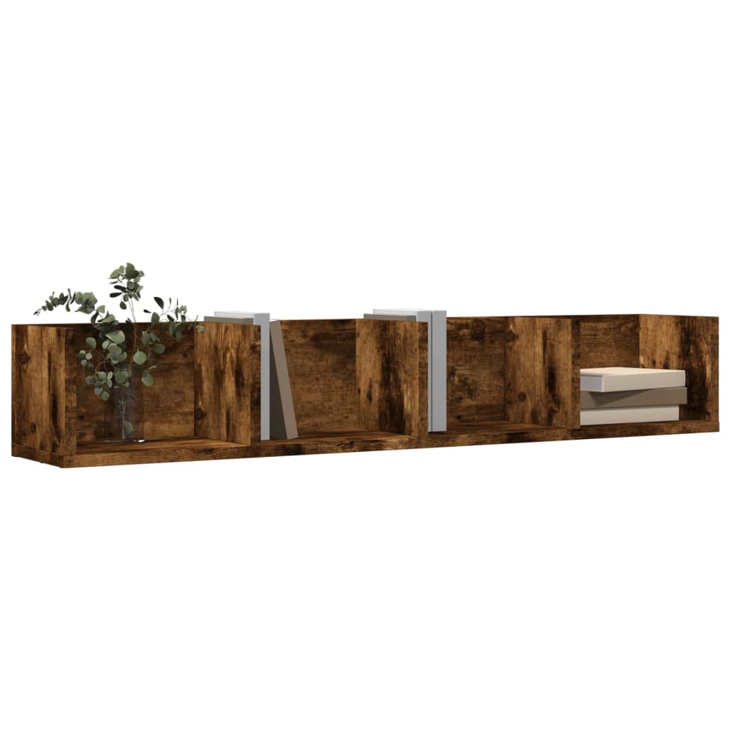 vidaXL Dulap de perete, stejar fumuriu, 99x18x16,5 cm, lemn compozit