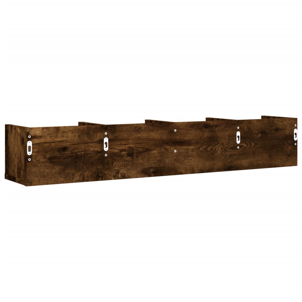 vidaXL Dulap de perete, stejar fumuriu, 99x18x16,5 cm, lemn compozit