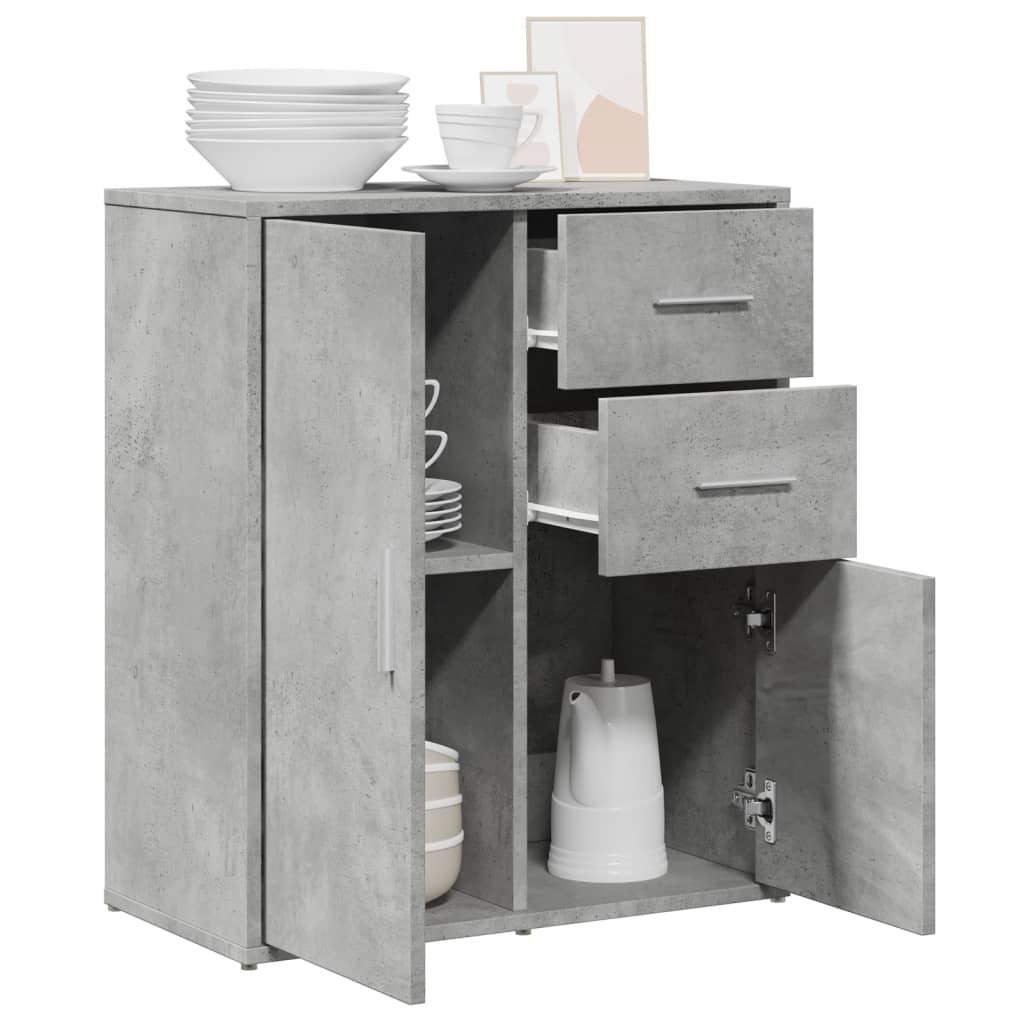 vidaXL Dulap, gri beton, 60x31x70 cm, lemn prelucrat