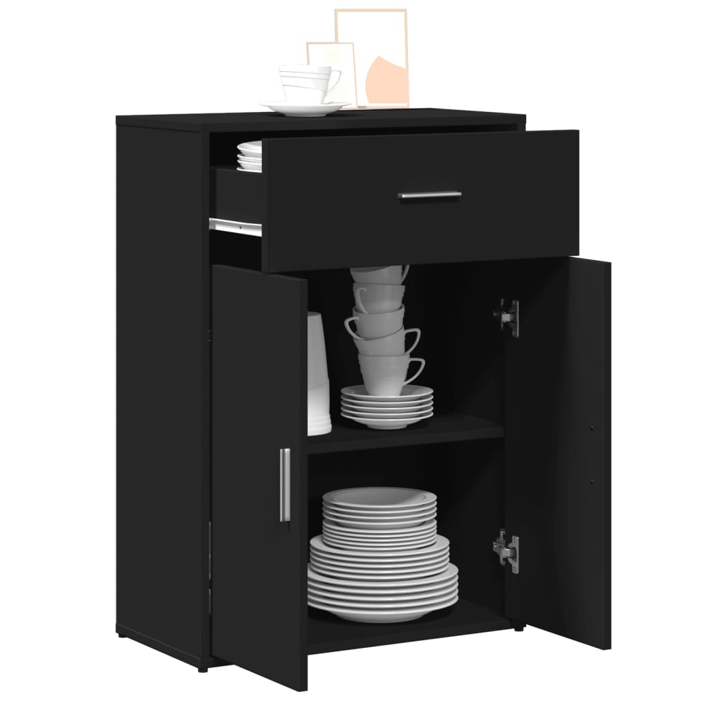 vidaXL Servantă, negru, 60x30x84 cm, lemn compozit vidaXL Servantă, negru, 60x30x84 cm, lemn compozit