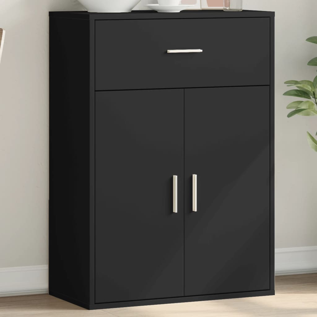 vidaXL Servantă, negru, 60x30x84 cm, lemn compozit vidaXL Servantă, negru, 60x30x84 cm, lemn compozit