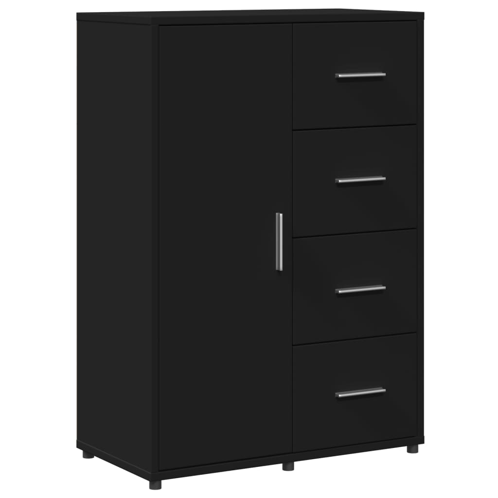 vidaXL Servantă, negru, 60x31x84 cm, lemn prelucrat