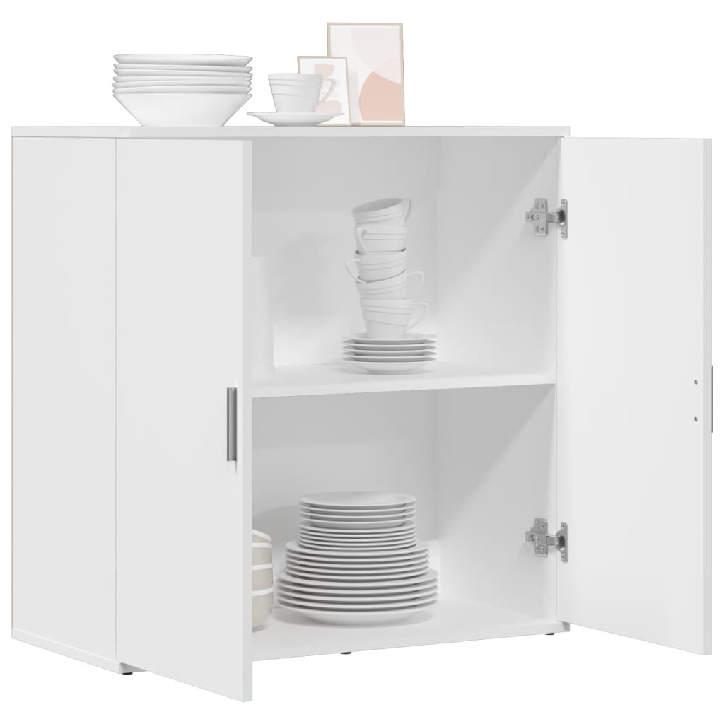 vidaXL Servantă, alb, 79x38x80 cm, lemn compozit vidaXL Servantă, alb, 79x38x80 cm, lemn compozit