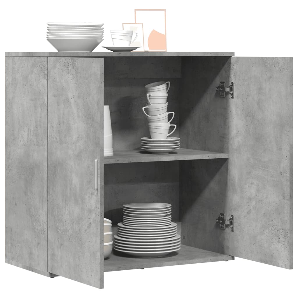 vidaXL Servantă, gri beton, 79x38x80 cm, lemn compozit