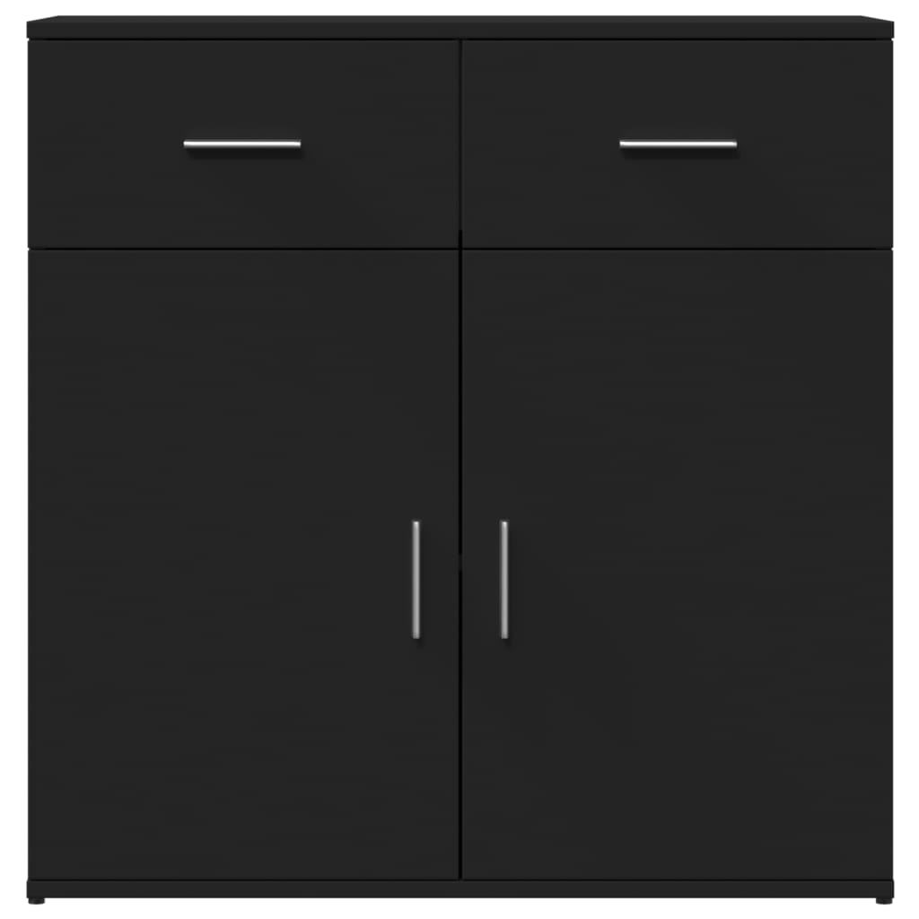 vidaXL Servantă, negru, 79x38x80 cm, lemn prelucrat