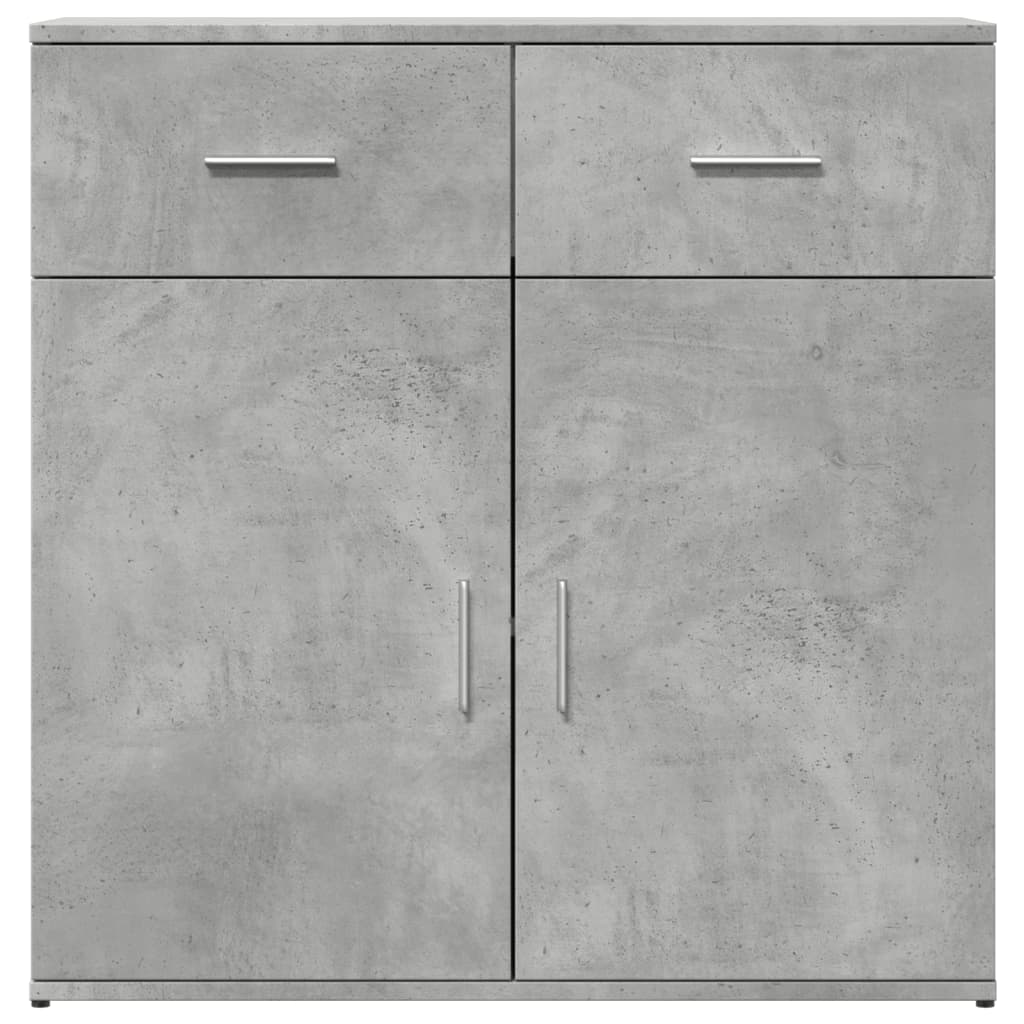 vidaXL Servantă, gri beton, 79x38x80 cm, lemn compozit vidaXL Servantă, gri beton, 79x38x80 cm, lemn compozit