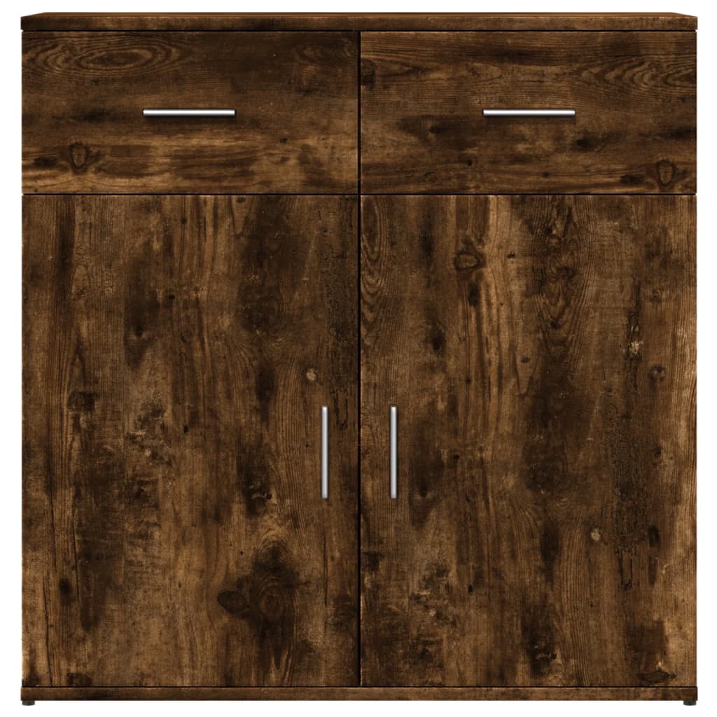 vidaXL Servantă, stejar fumuriu, 79x38x80 cm, lemn compozit