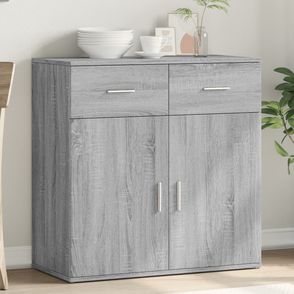 vidaXL Servantă, gri sonoma, 79x38x80 cm, lemn compozit vidaXL Servantă, gri sonoma, 79x38x80 cm, lemn compozit