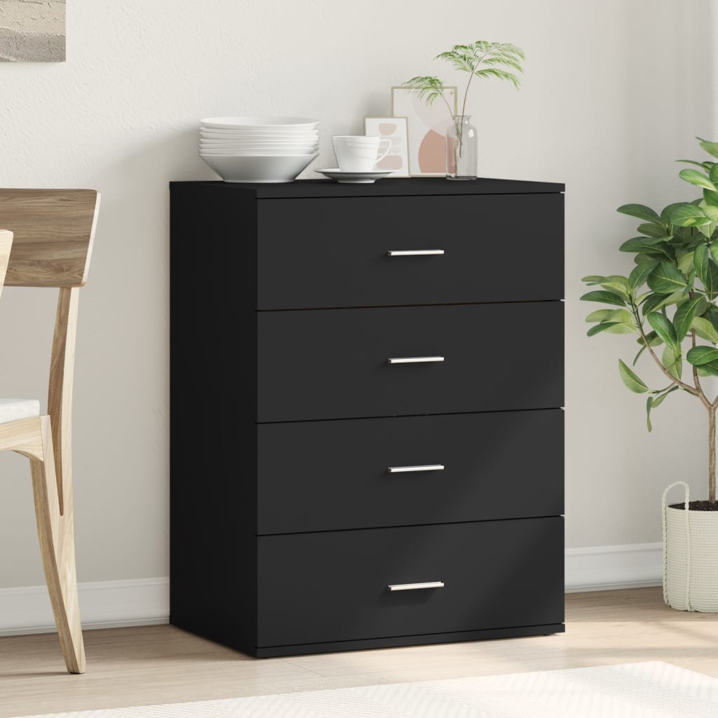 vidaXL Dulap, negru, 60x39x80 cm, lemn prelucrat