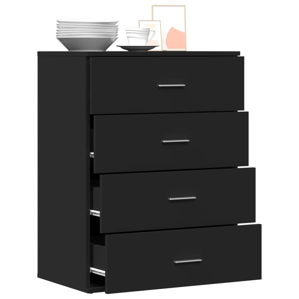 vidaXL Dulap, negru, 60x39x80 cm, lemn prelucrat