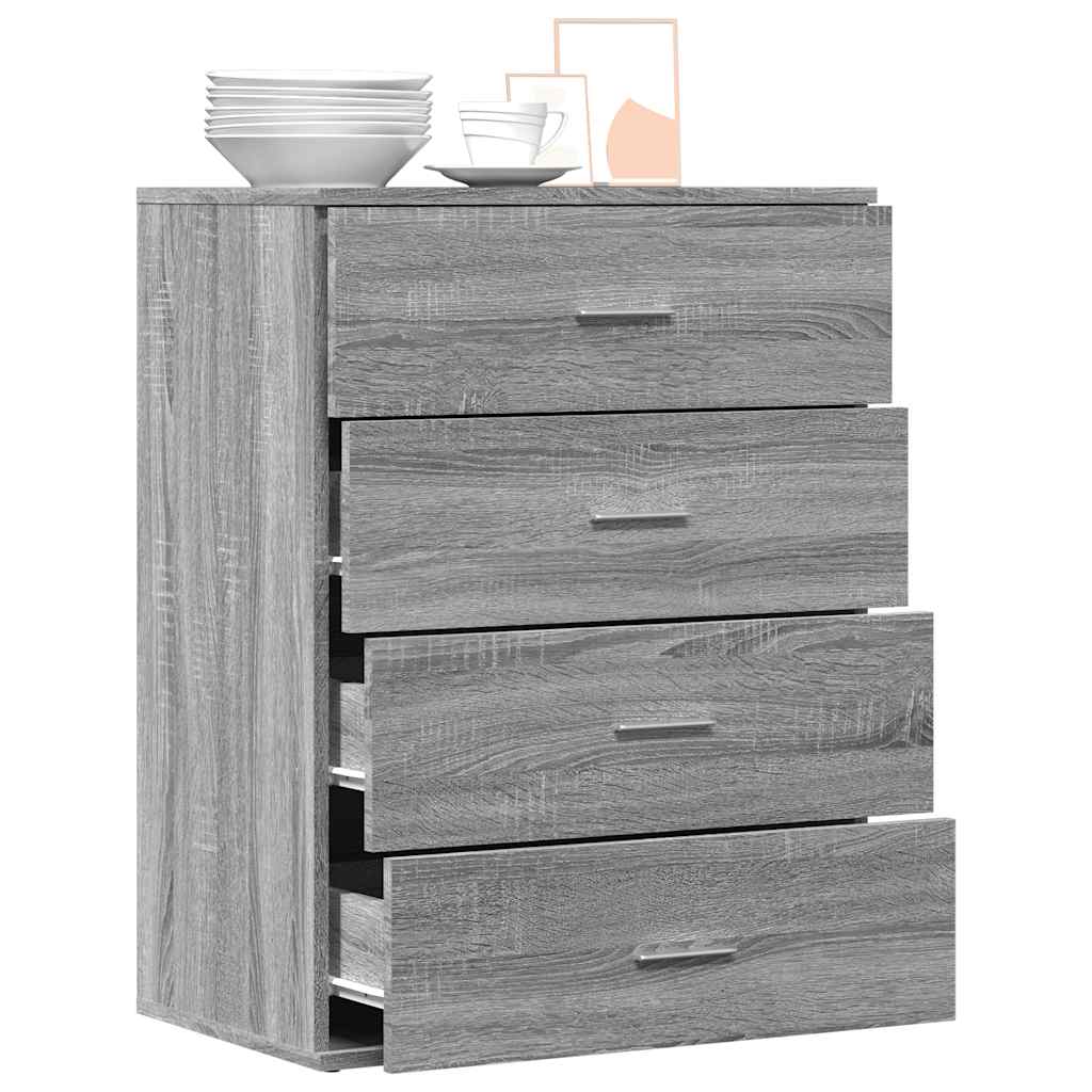 vidaXL Servantă, gri sonoma, 60x39x80 cm, lemn prelucrat vidaXL Servantă, gri sonoma, 60x39x80 cm, lemn prelucrat