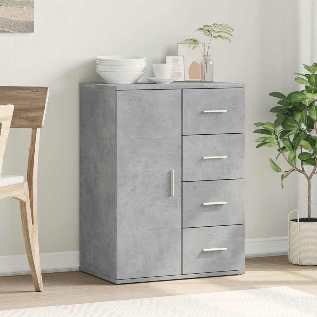 vidaXL Servantă, gri beton, 59x39x80 cm, lemn compozit vidaXL Servantă, gri beton, 59x39x80 cm, lemn compozit