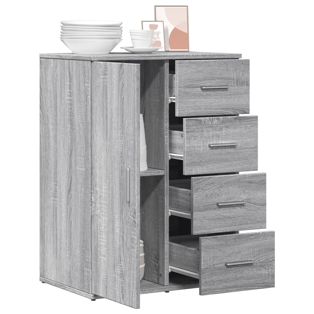 vidaXL Servantă, gri sonoma, 59x39x80 cm, lemn compozit vidaXL Servantă, gri sonoma, 59x39x80 cm, lemn compozit