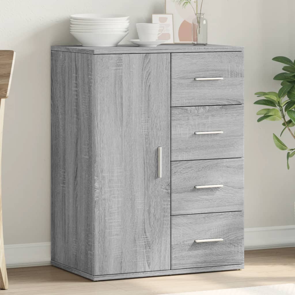 vidaXL Servantă, gri sonoma, 59x39x80 cm, lemn compozit vidaXL Servantă, gri sonoma, 59x39x80 cm, lemn compozit