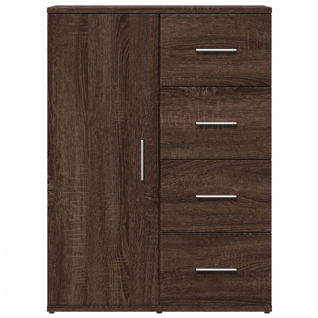 vidaXL Servantă, stejar maro, 59x39x80 cm, lemn compozit