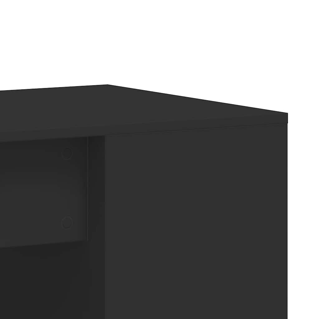 vidaXL Birou, negru, 102x50x75 cm, lemn prelucrat