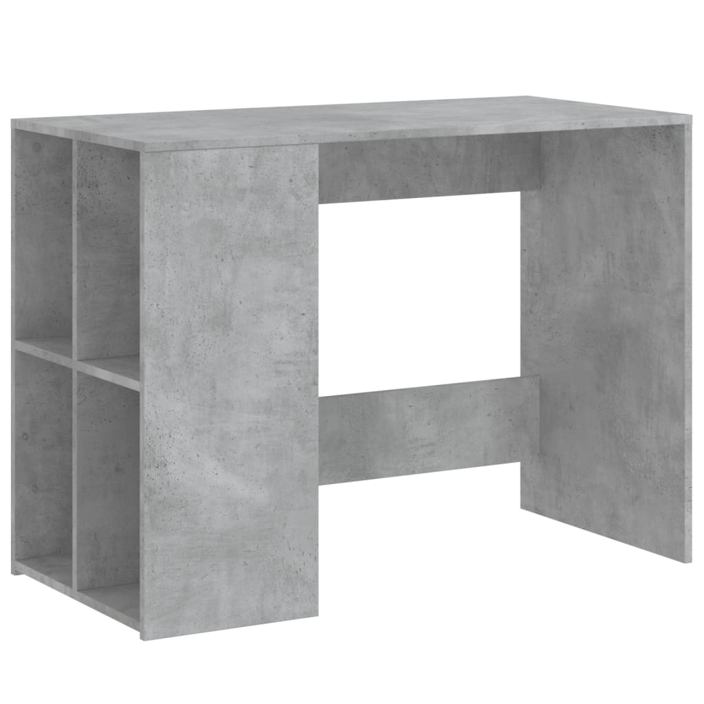 vidaXL Birou, gri beton, 102x50x75 cm, lemn compozit