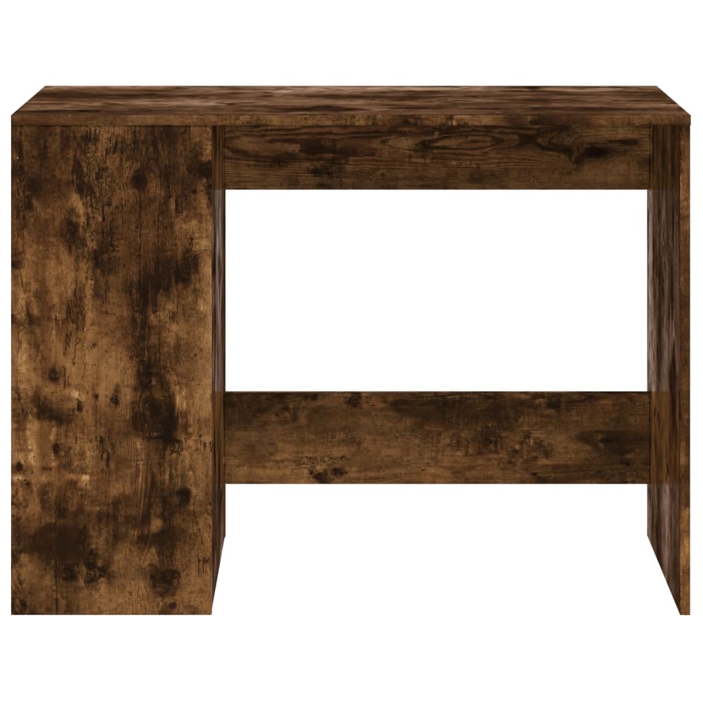 vidaXL Birou, stejar afumat, 102x50x75 cm, lemn compozit
