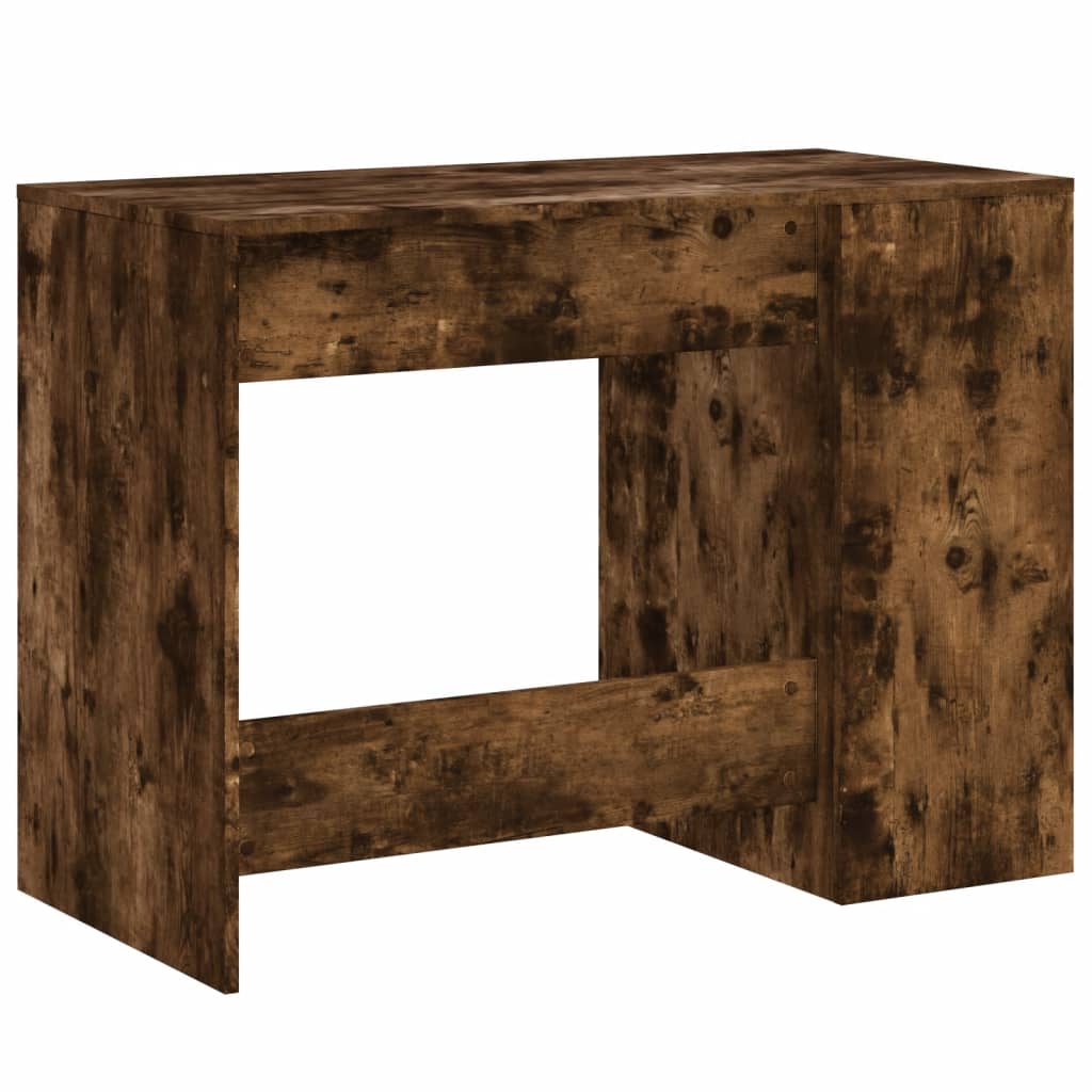 vidaXL Birou, stejar afumat, 102x50x75 cm, lemn compozit