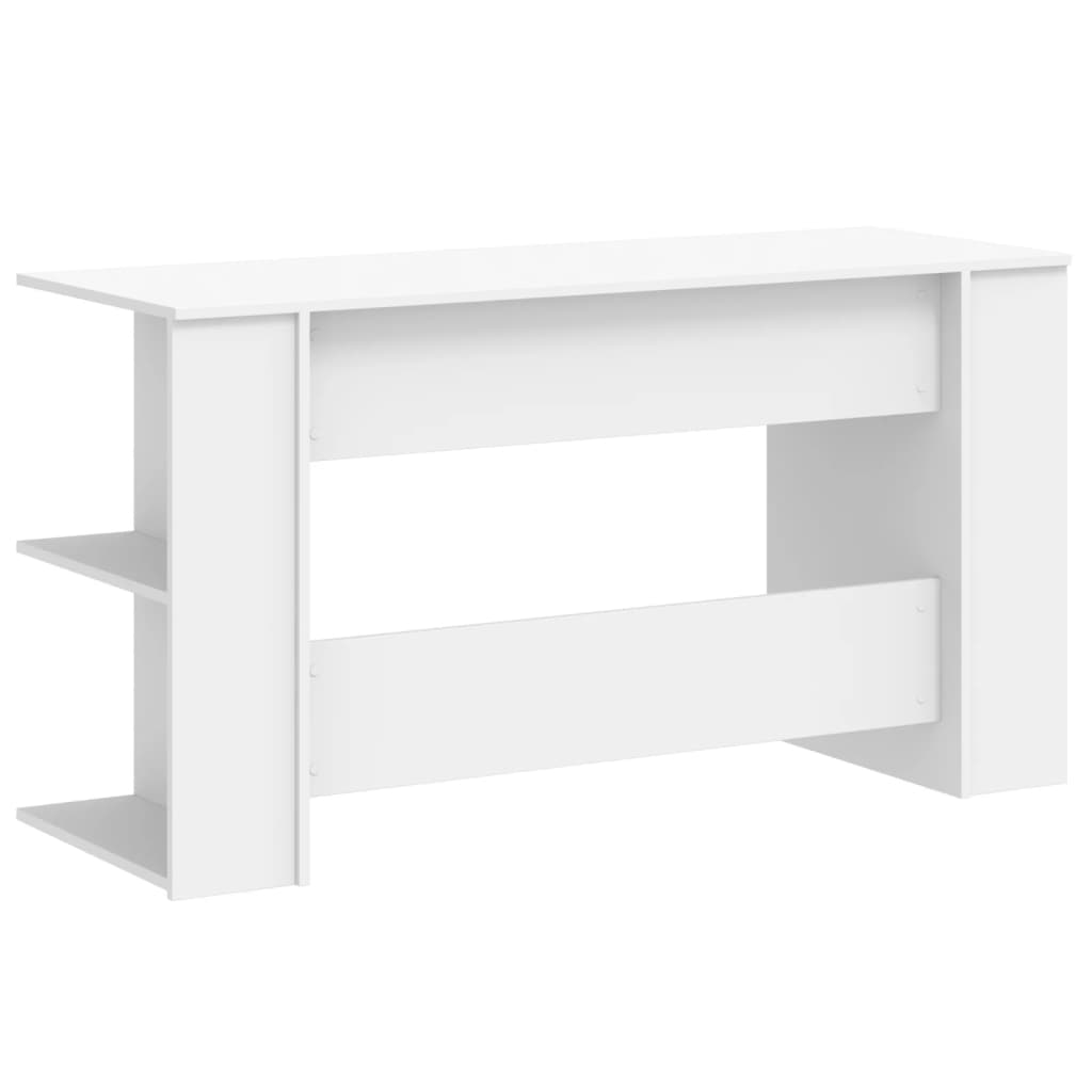 vidaXL Birou, alb, 140x50x75 cm, lemn prelucrat