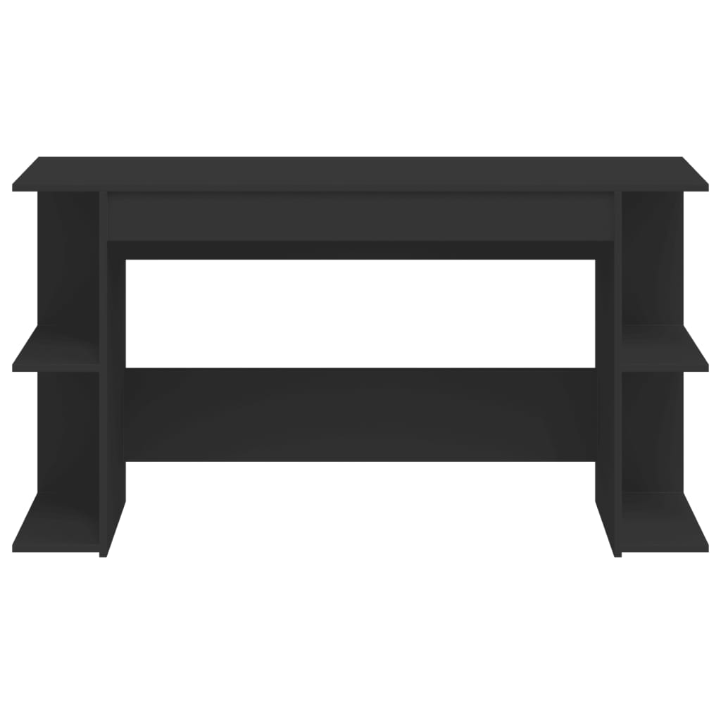 vidaXL Birou, negru, 140x50x75 cm, lemn prelucrat