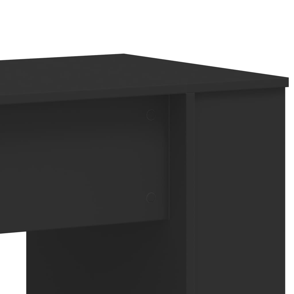 vidaXL Birou, negru, 140x50x75 cm, lemn prelucrat