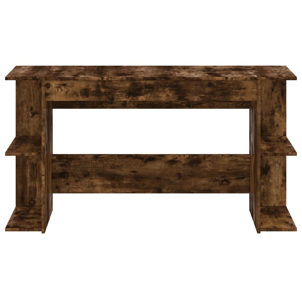 vidaXL Birou, stejar afumat, 140x50x75 cm, lemn compozit