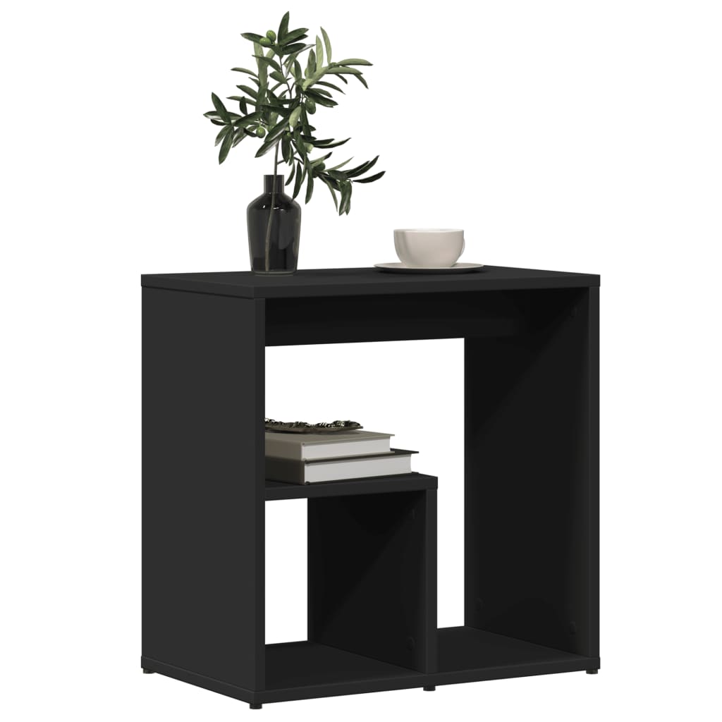 vidaXL Masă laterală, 2 buc., negru, 50x30x50 cm, lemn prelucrat vidaXL Masă laterală, 2 buc., negru, 50x30x50 cm, lemn prelucrat