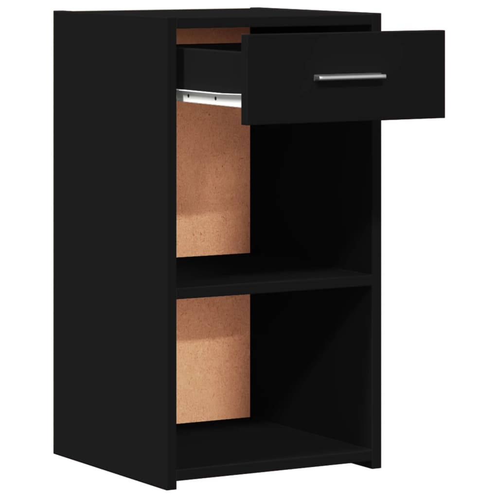 vidaXL Noptiere, 2 buc., negru, 35x34x65 cm, lemn prelucrat vidaXL Noptiere, 2 buc., negru, 35x34x65 cm, lemn prelucrat