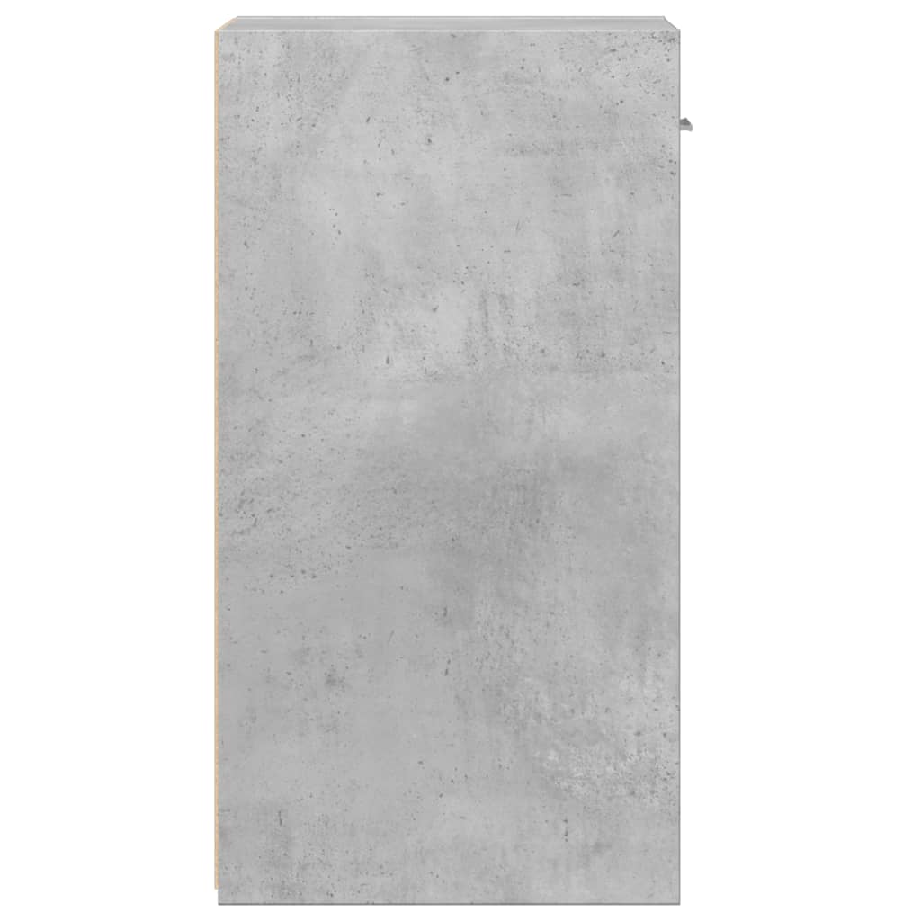 vidaXL Noptiere, 2 buc., gri beton, 35x34x65 cm, lemn prelucrat