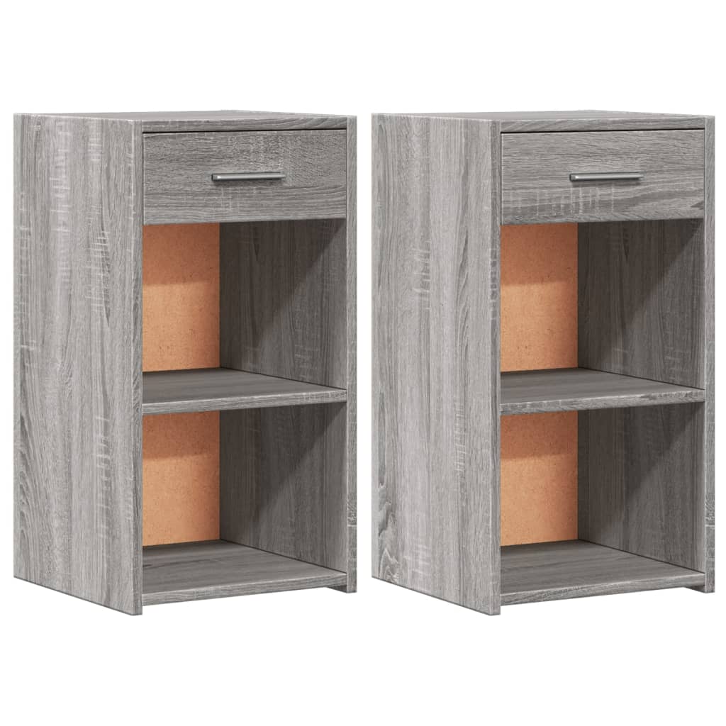 vidaXL Noptiere, 2 buc., gri sonoma, 35x34x65 cm, lemn prelucrat vidaXL Noptiere, 2 buc., gri sonoma, 35x34x65 cm, lemn prelucrat
